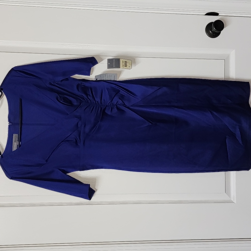 Donna Ricco Nordstrom Midnight Royal Blue Short Sleeve Dress